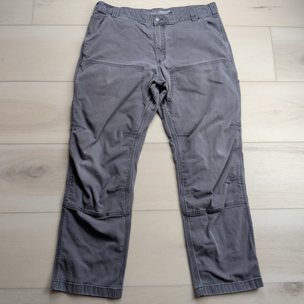 Carhartt Double Knee Canvas Pants Mens 38x32 (Fits 36x30) Relaxed Flex‎ Work